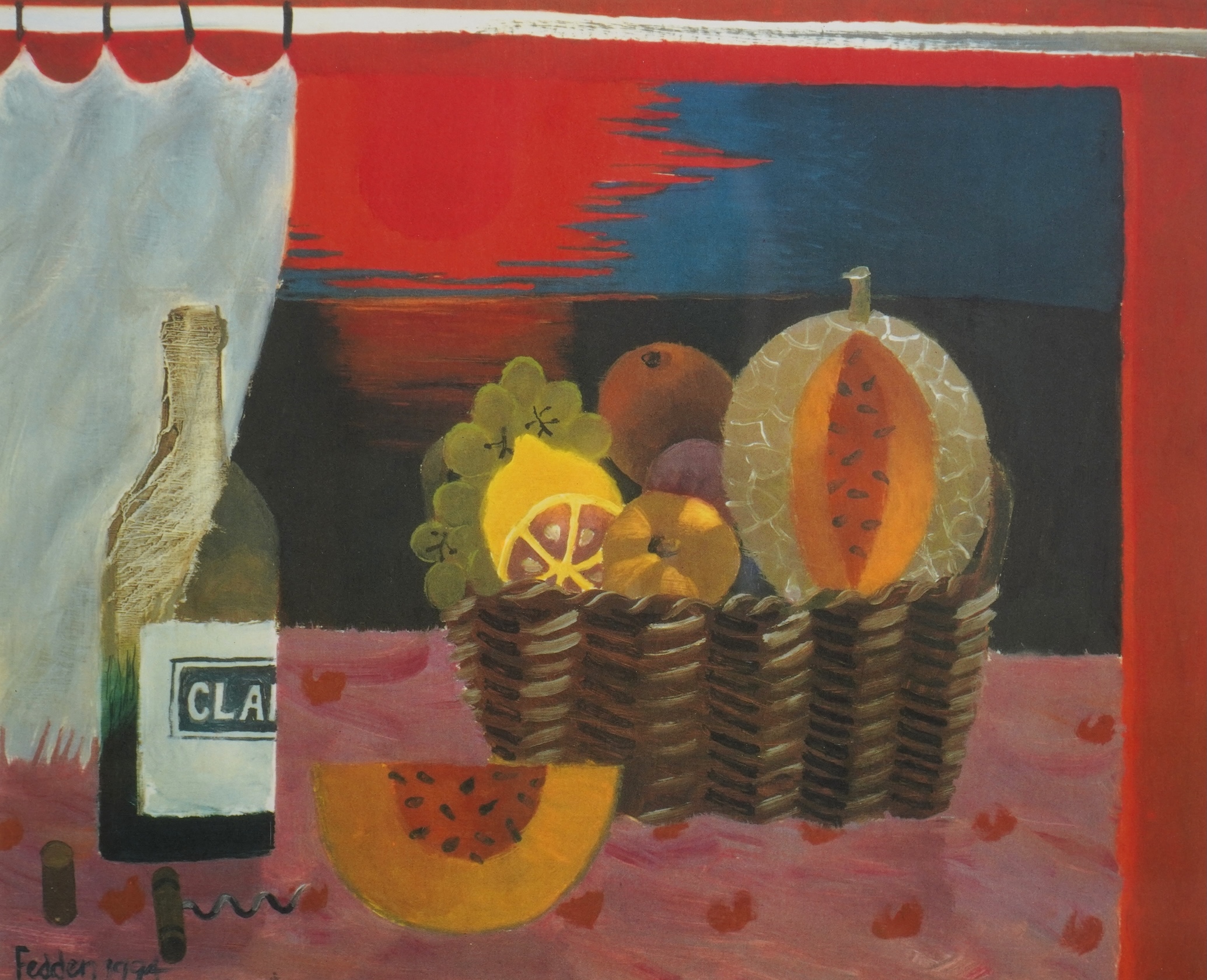 Mary Fedden OBE RA PPRWA, 1915-2012, 'Red Sunset'